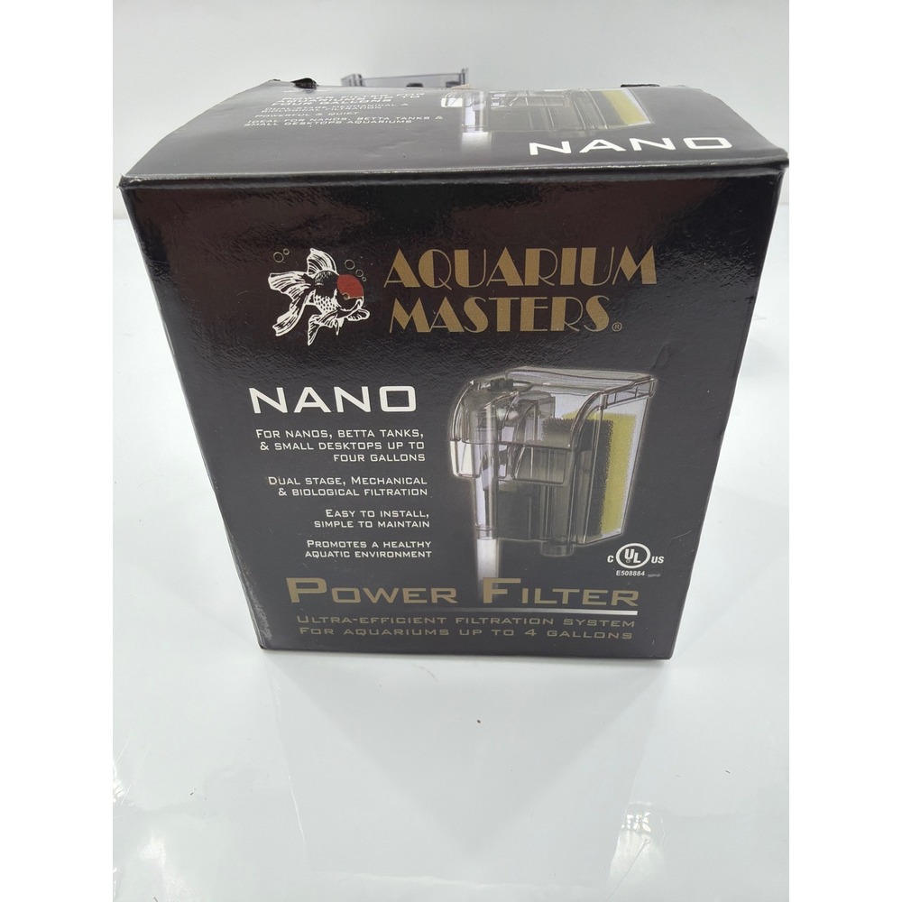 Aquarium Masters Nano Power Filter for Betta Tanks up to 4 Gallons 20GPH E508884